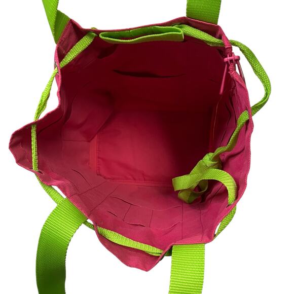 The Original Nantucket Diddy Bag Pink and Green Canvas - Picture 5 of 9